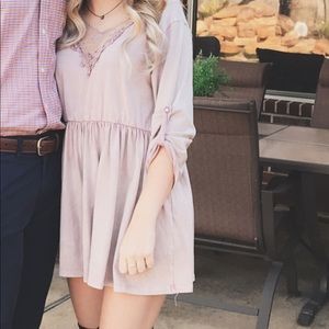 Alter’d State dusty pink quarter sleeve dress